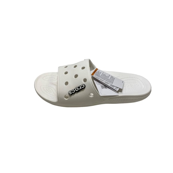 Crocs Unisex Classic Slide Sandals - White, Size 13 Men/15 Women Shoes - Picture 2 of 10